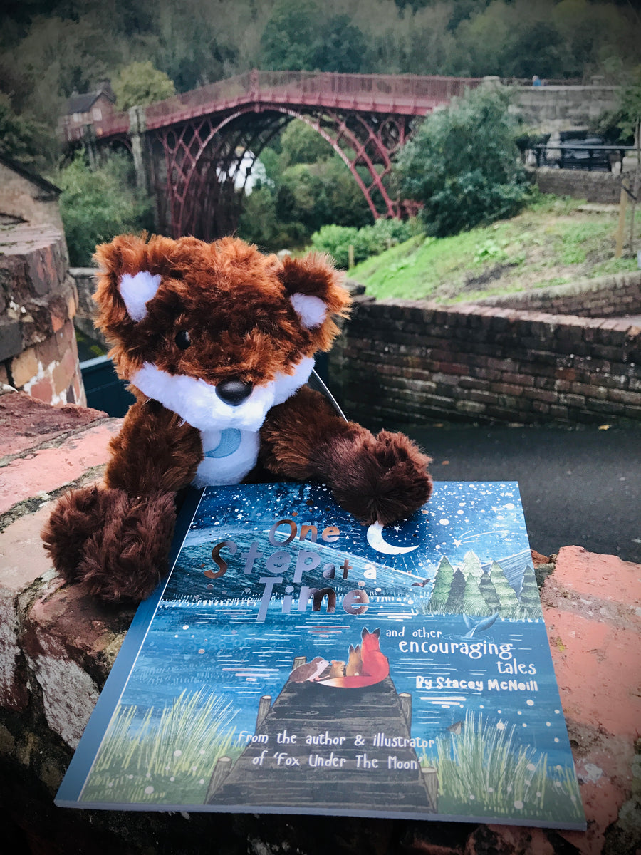 The Official Fox Under The Moon Plush Soft Toy Copper Fox of Ironbridge