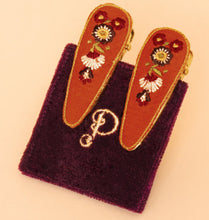 Load image into Gallery viewer, Art Deco Jewelled Hair Clips~Powder