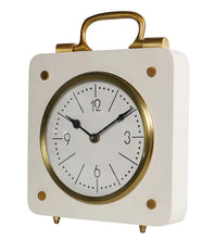 Load image into Gallery viewer, Kimberley Cream & Gold Mantel Clock from Libra Interiors