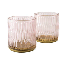 Load image into Gallery viewer, Art Deco Dusky Pink tea light holder