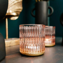 Load image into Gallery viewer, Art Deco Dusky Pink tea light holder