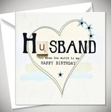 Load image into Gallery viewer, Husband ‘ you mean the world to me’ - Bexy Boo - Greeting Card