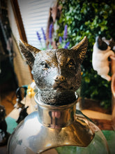 Load image into Gallery viewer, Pewter Fox Head Decanter