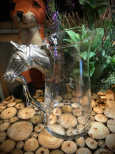 Load image into Gallery viewer, Large Pewter Horse Glass Jug