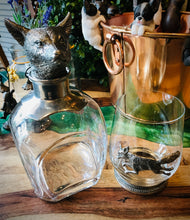 Load image into Gallery viewer, Pewter Fox Head Decanter