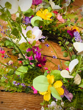 Load image into Gallery viewer, Whimsical Meadow Faux Flowers Wreath