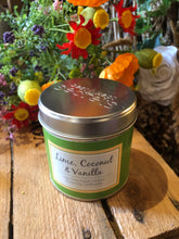 Load image into Gallery viewer, Lime, Vanilla and Coconut Candle