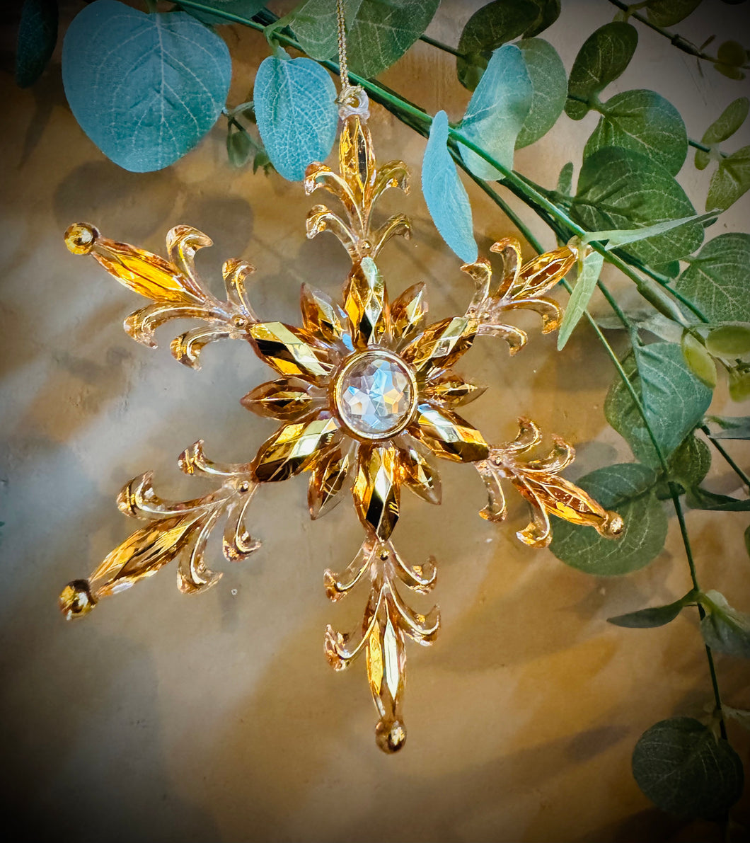 Copper Metalilic Snowflake Decoration