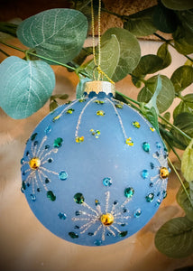 Blue Glass Hanging Decoration