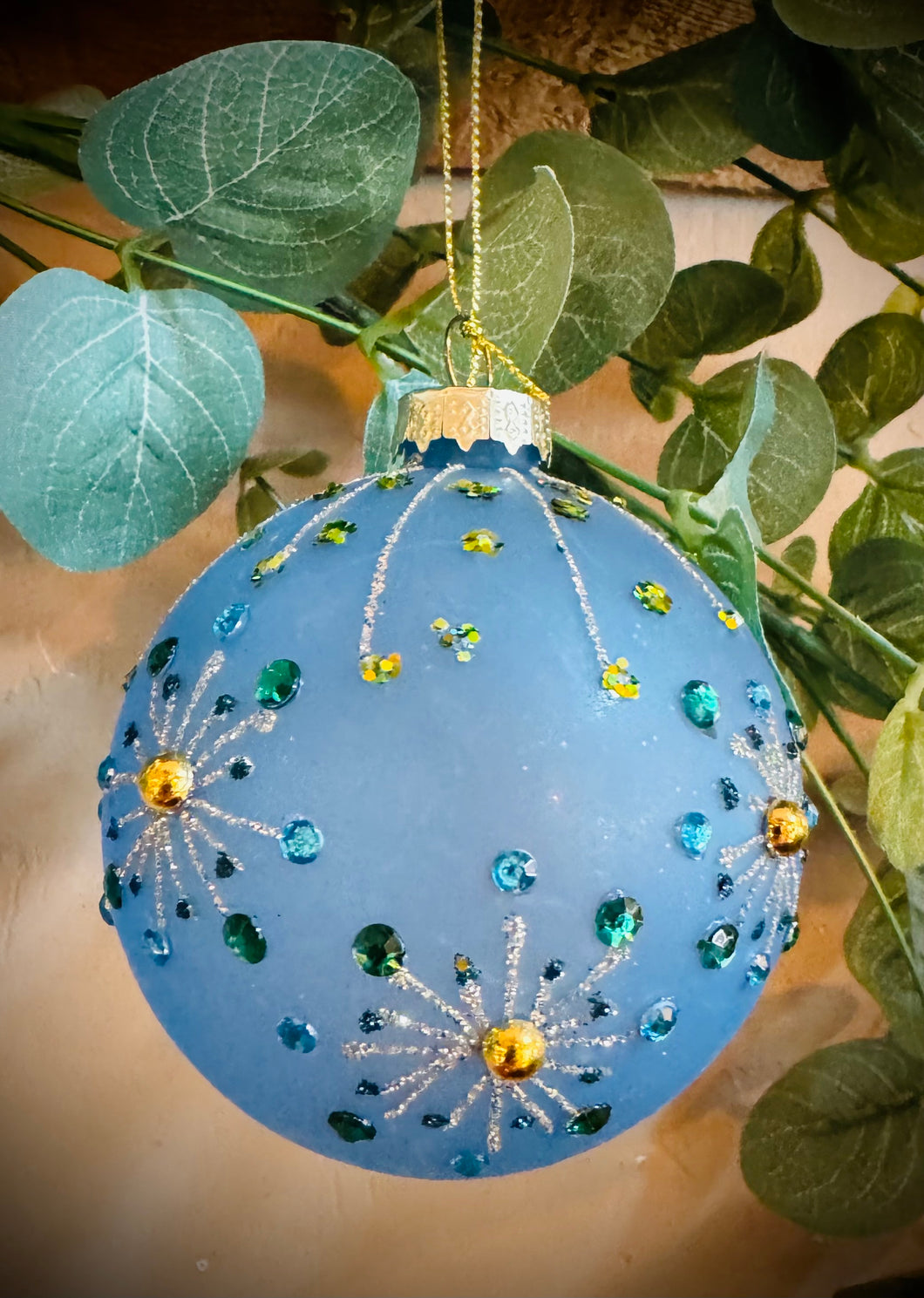 Blue Glass Hanging Decoration