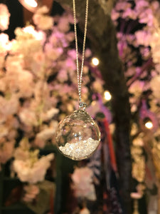 25ml Clear Glass Ball With Sparkling Glass Beads. TG70