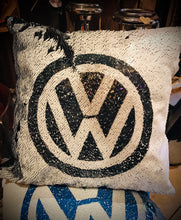 Load image into Gallery viewer, Black Sequin VW Cushion
