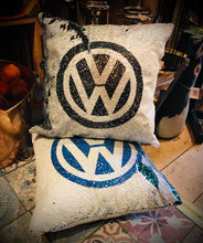 Load image into Gallery viewer, Black Sequin VW Cushion
