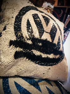 Black Sequin VW Cushion