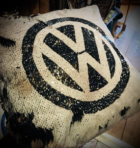 Black Sequin VW Cushion