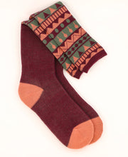 Load image into Gallery viewer, Fair Isle Triangle Boot Socks - Powder
