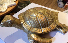 Load image into Gallery viewer, Gold Resin Sea Turtle Ornament
