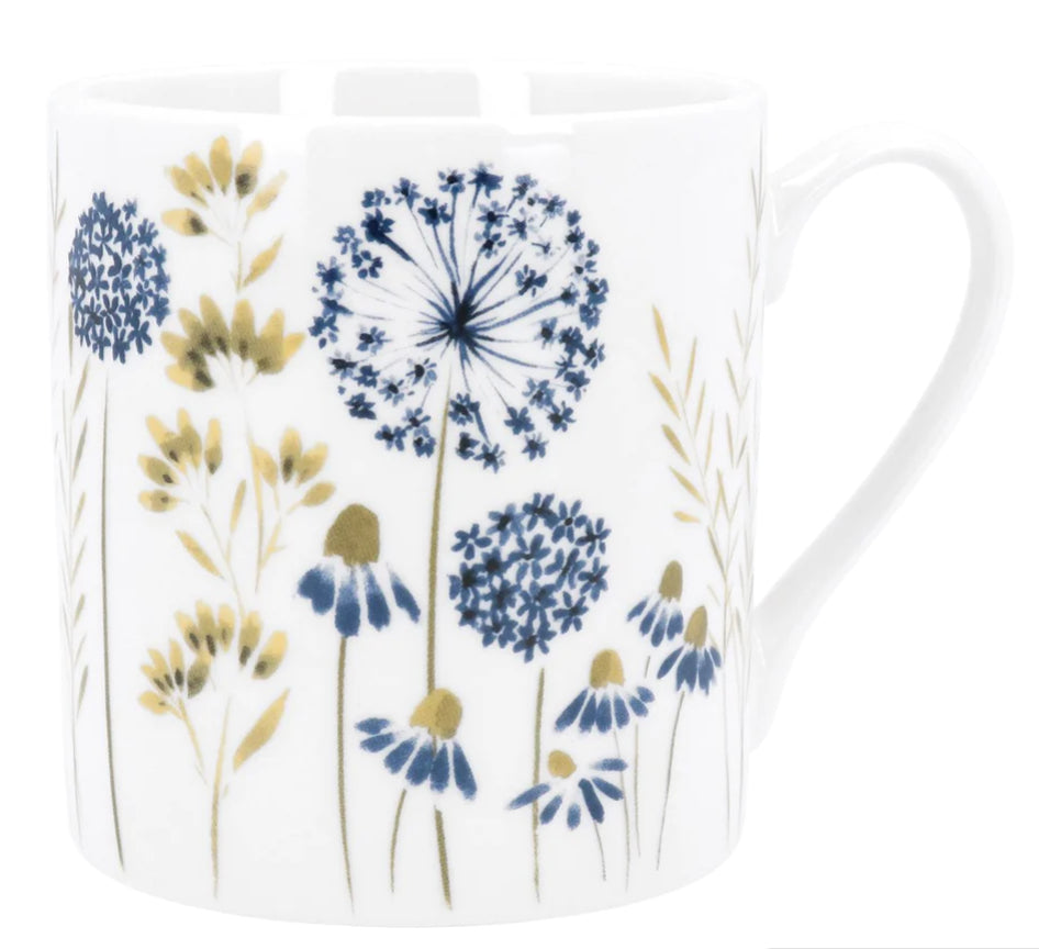 Blue Meadow Bone China Mug