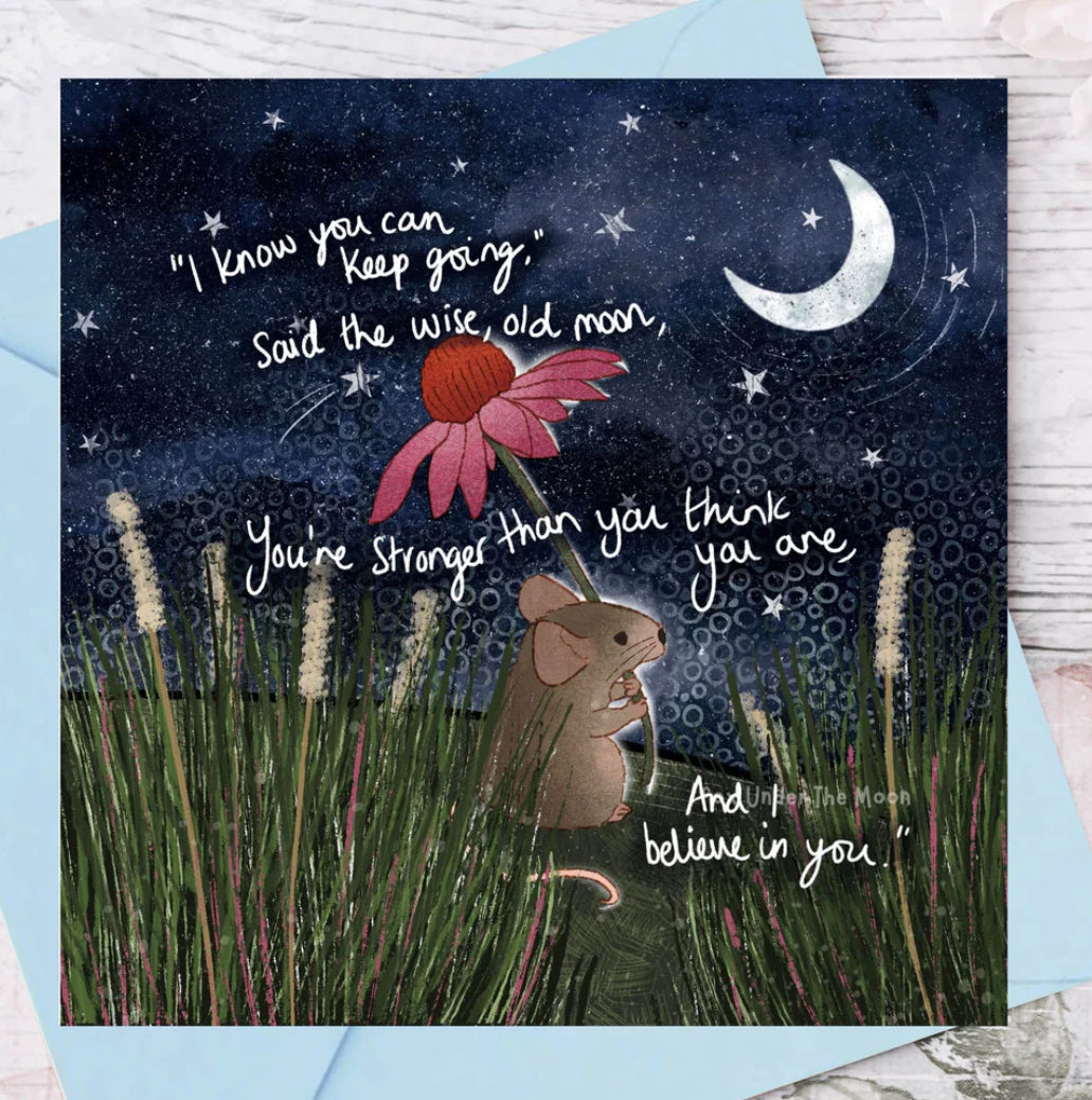 Stronger ~ Fox Under The Moon - Greeting Cards