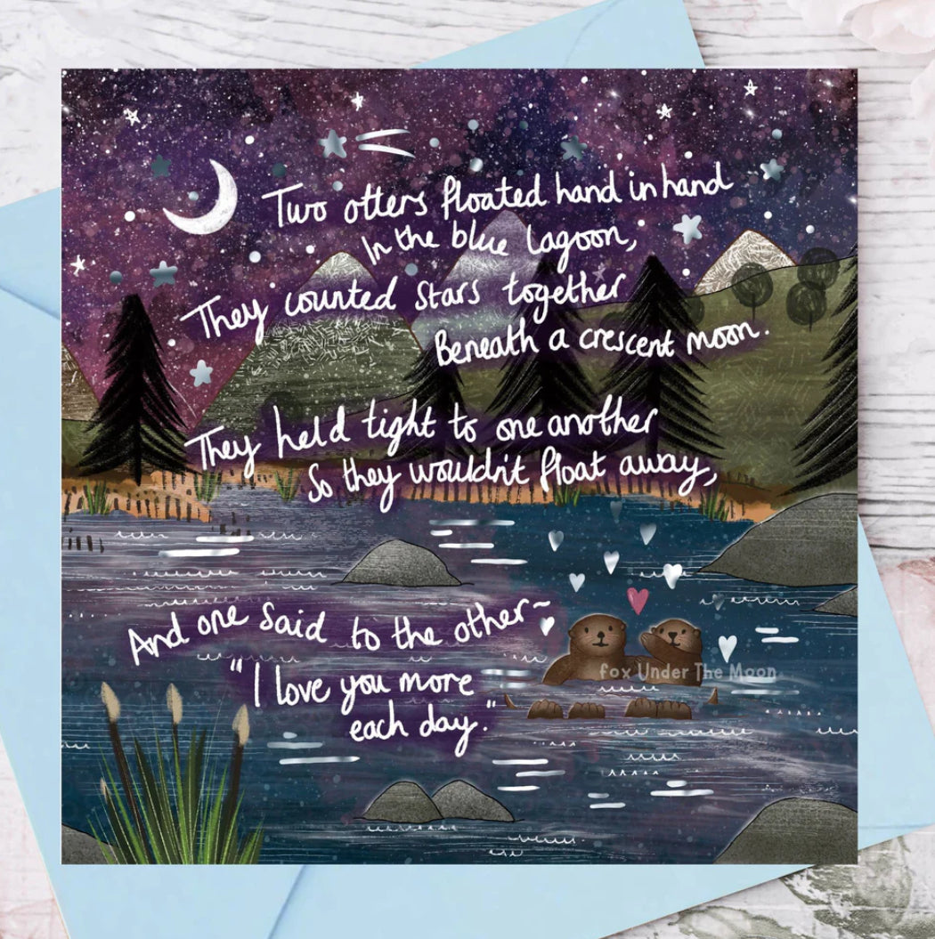 Hand In Hand ~ Fox Under The Moon - Greeting Cards