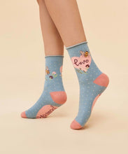 Load image into Gallery viewer, Love Bumble Bee ~ Ladies Powder socks
