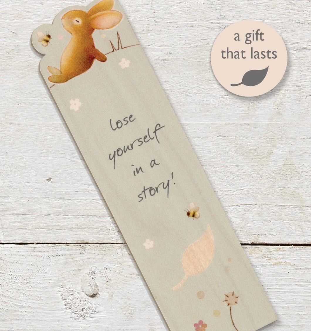 Loose yourself in a story~wooden book mark~Ginger Betty
