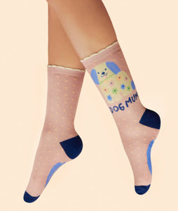 Dog Mum  Ankle Socks~Powder