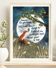 Load image into Gallery viewer, A4 print” Yours to keep”~Fox Under the Moon
