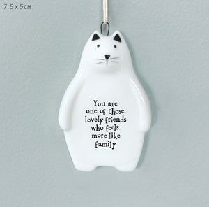 Cat hanger-You are a lovely friend feels like family