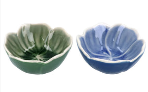 Blue Green Shaped Stoneware Mini Bowl