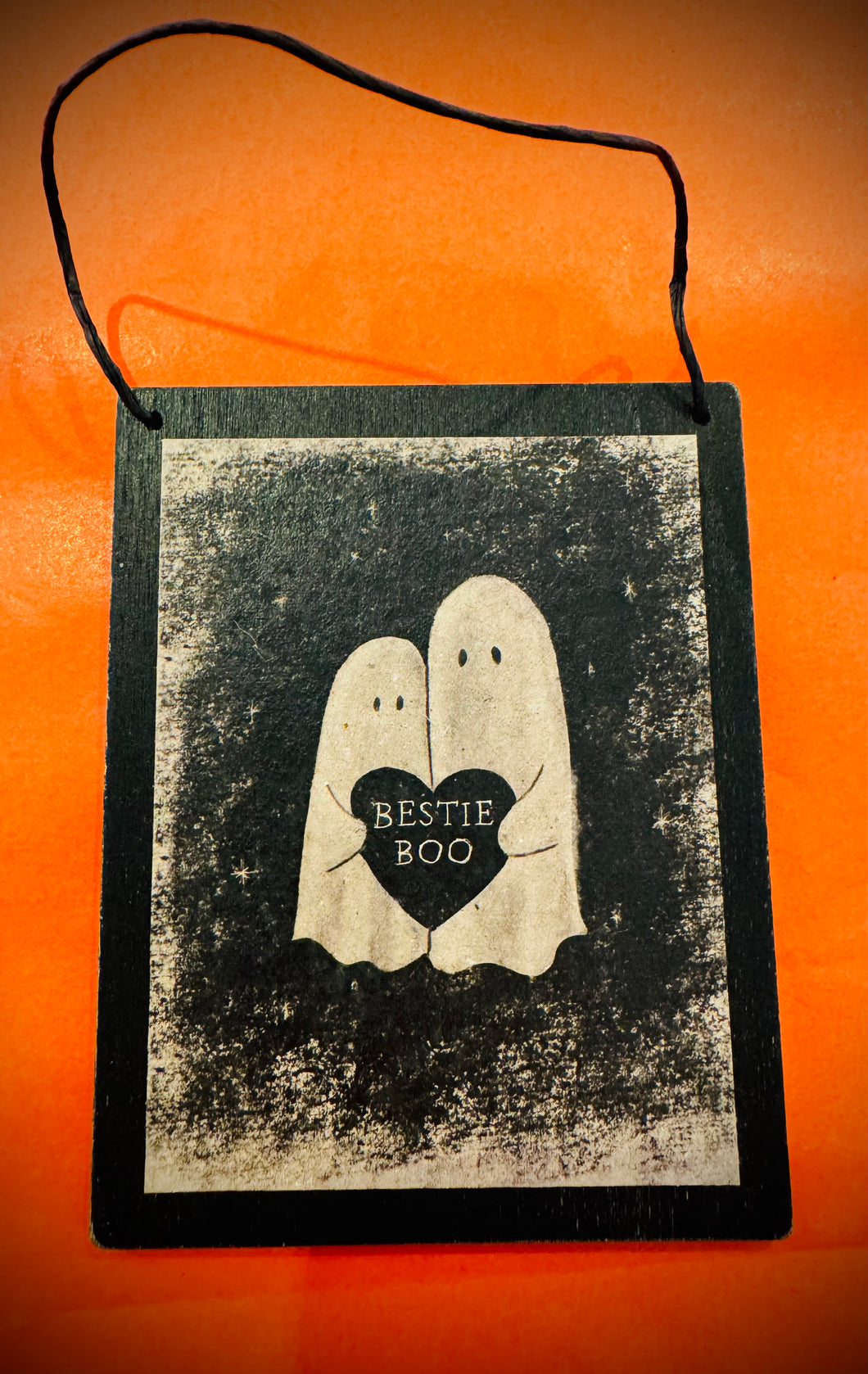 Bestie Boo Wooden Plaque 9cm x 11.5cm