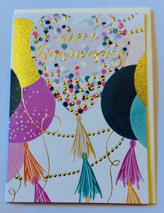 Anniversary Heart & Balloons - Louise Tiler Cards