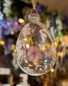 Cherry Blossom Glass Decoration