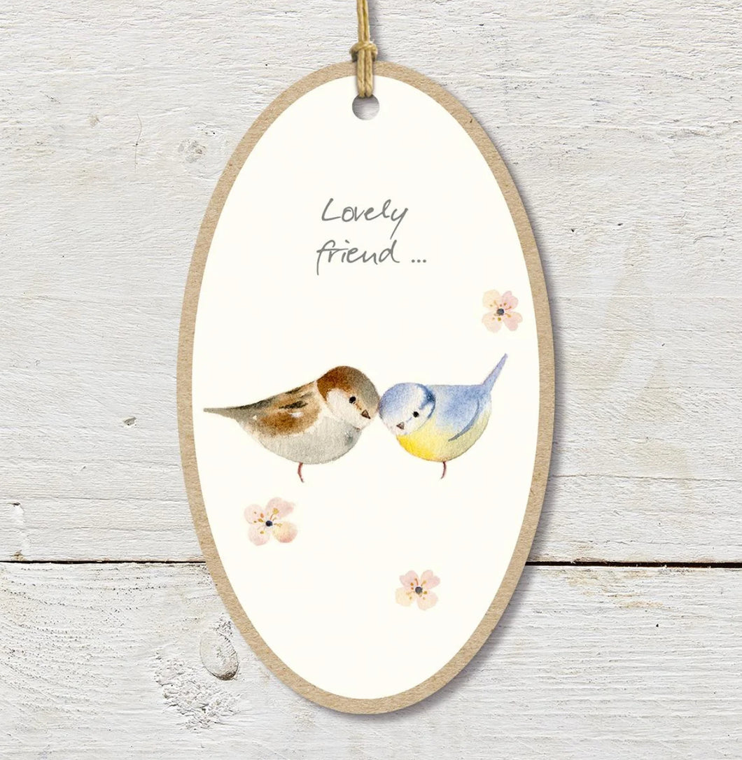 Large Lovely Friend Blue Tits - Ginger Betty - Hanging Keepsake