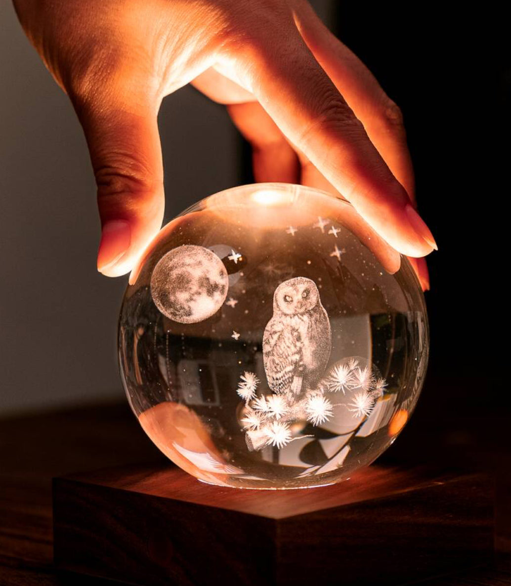 Amber Crystal Light | Owl Moon Amber Crystal Light | Owl Moon