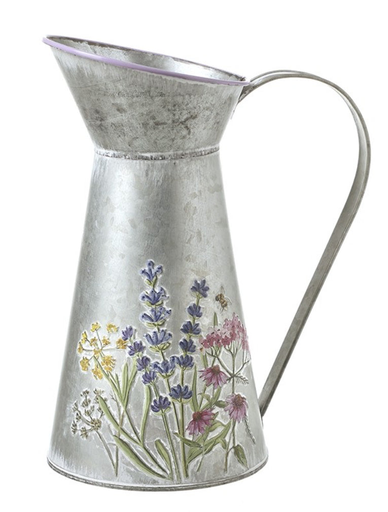 Floral Metal Jug