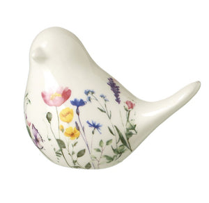 Small Flower White Dolomite Bird