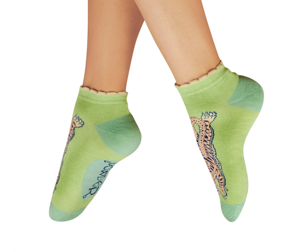 Tiger  ~ Trainer Sock ~Powder (green)