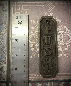 Cast Iron Push Plaque