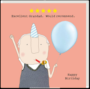 Five Star Grandad - Greeting Cards -  Rosie Made A Thing