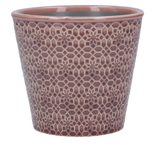 Mauve Mosaic Ceramic Pot Cover