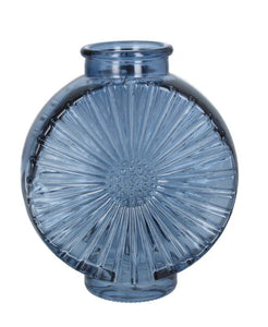 Glass Round Daisy Vase 17cm Tall