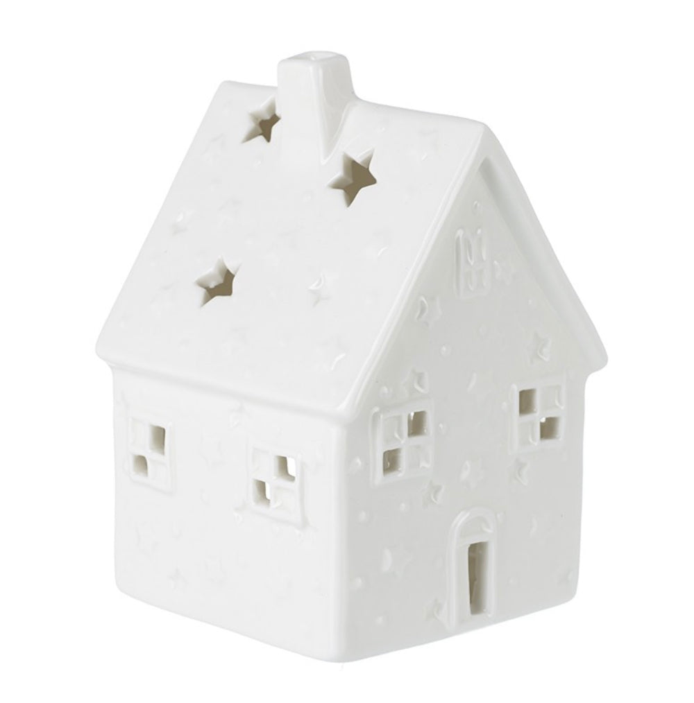 Porcelain House Candle Holder