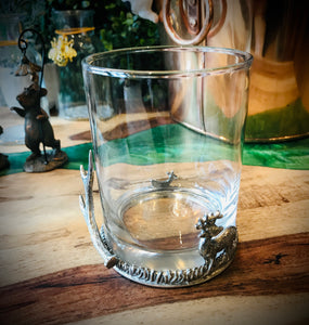 Pewter Stag Whiskey Glass