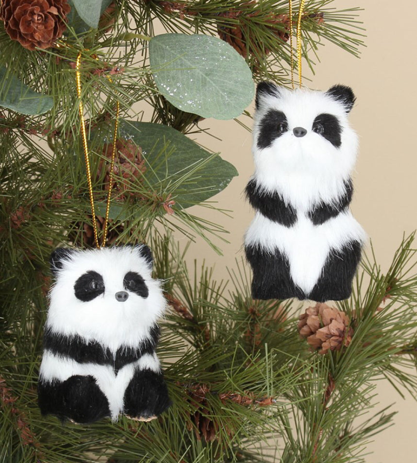 Faux Fur Panda Decoration