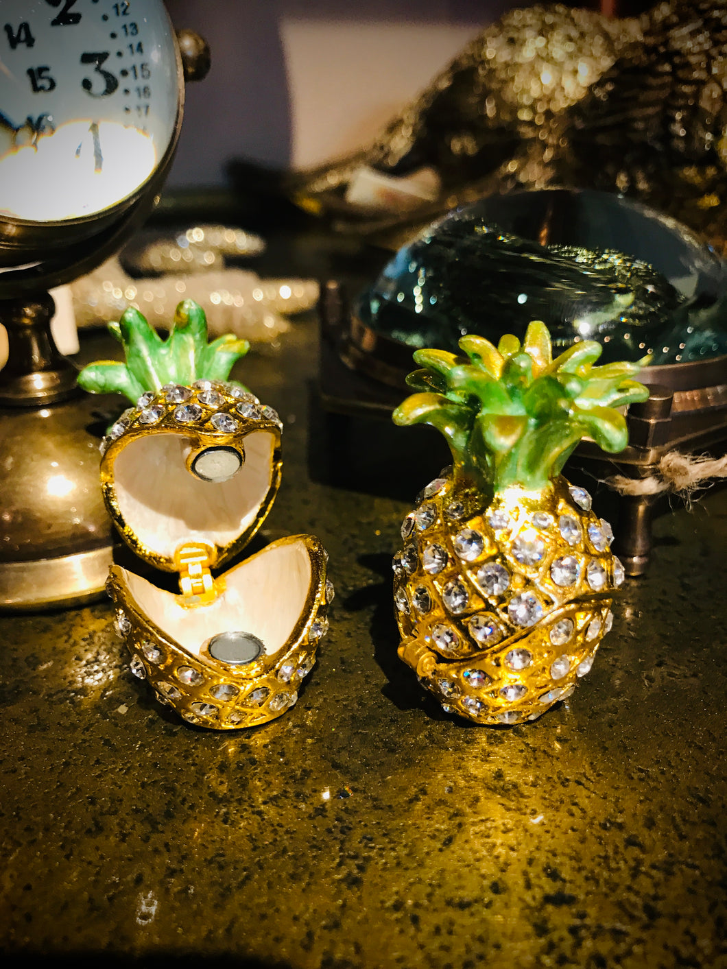 Jewelled Pineapple Trinket Box