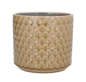 Ceramic Pot Cover Honeycomb