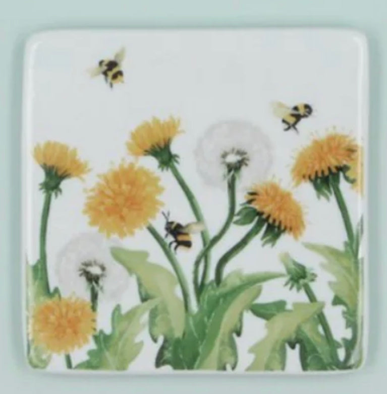 Dandelion And Bee Coaster New Bone China