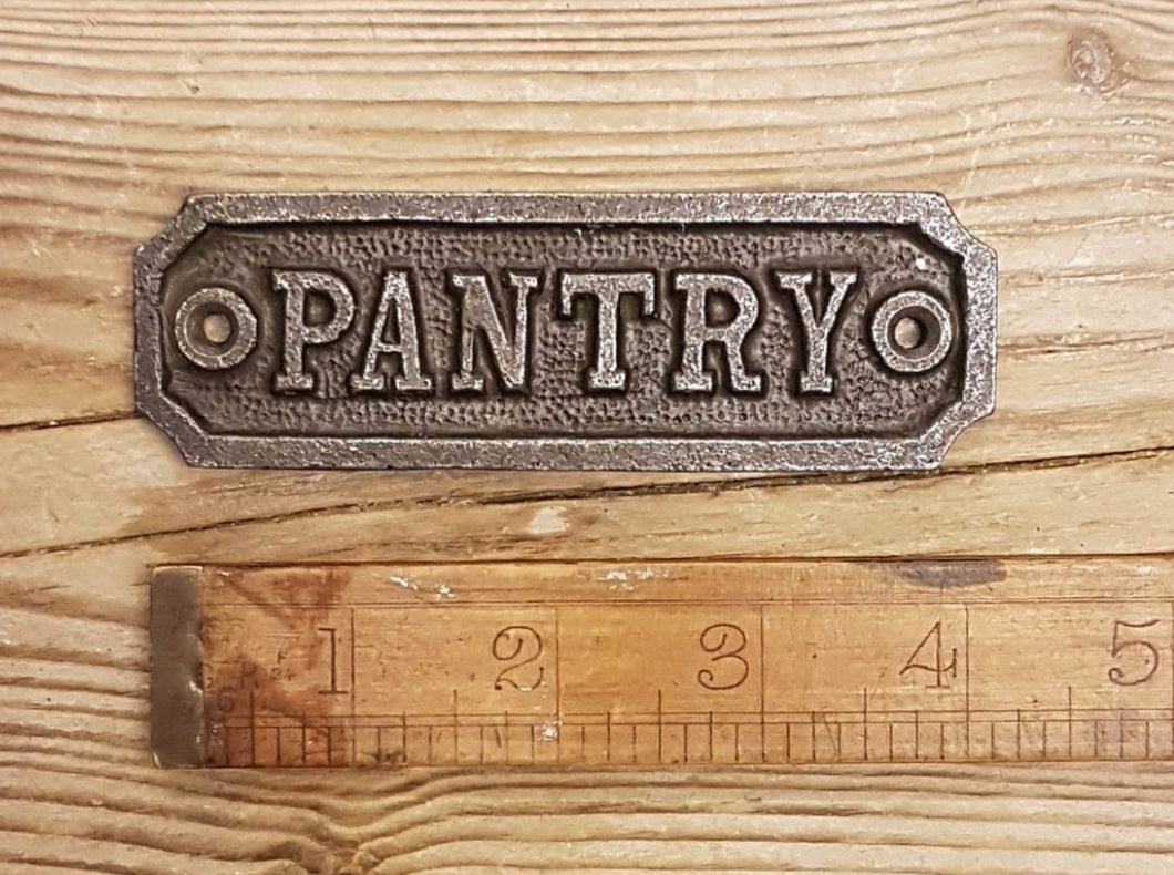 Cast Iron Pantry Plaque