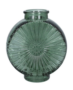 Glass Round Daisy Vase 17cm Tall